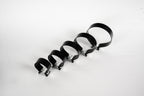 Torqseal exhaust band clamps - black, angled view