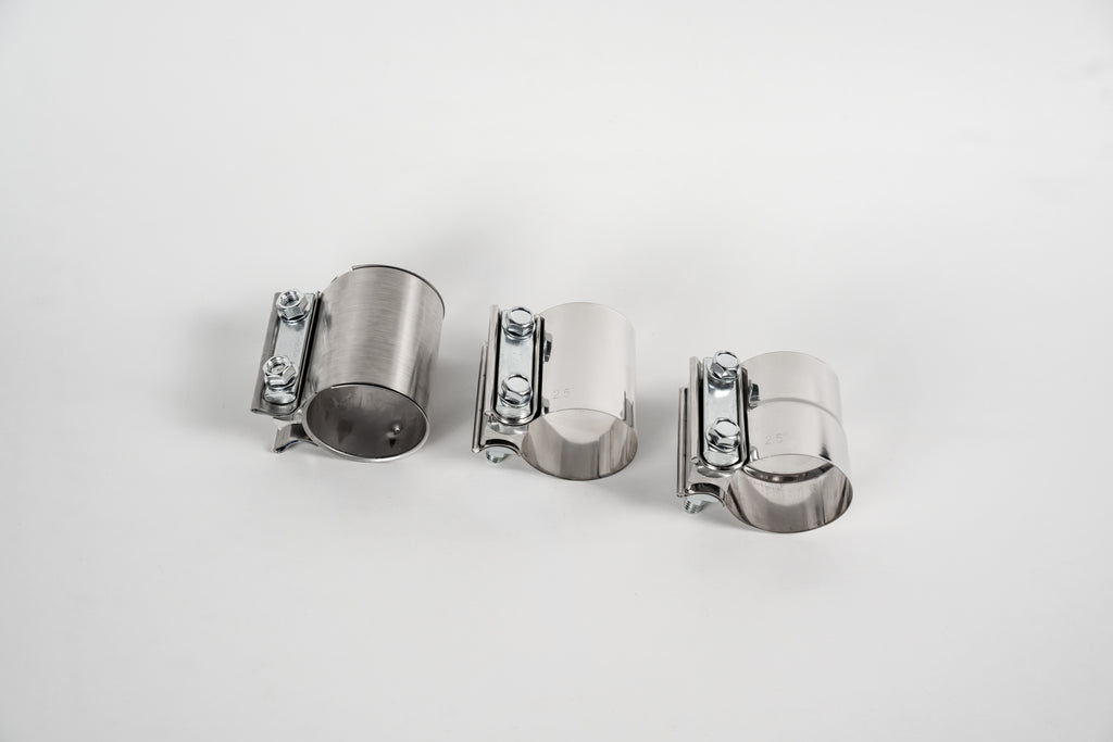 Torqseal Sleeve Butt Joint Clamps - Double Layer (left) and Single Layer