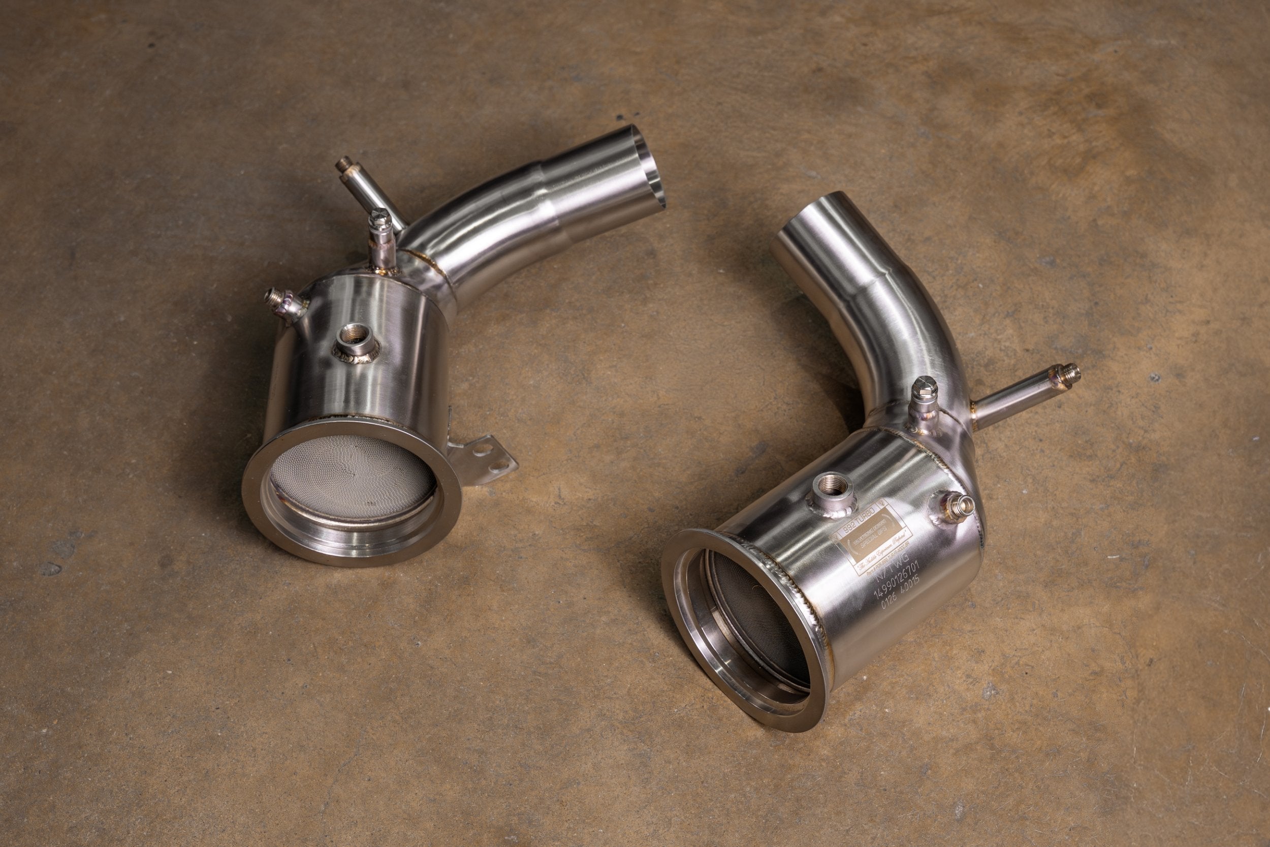 400 Cell Catted Down Pipes For Porsche 992 Turbo / Turbo S
