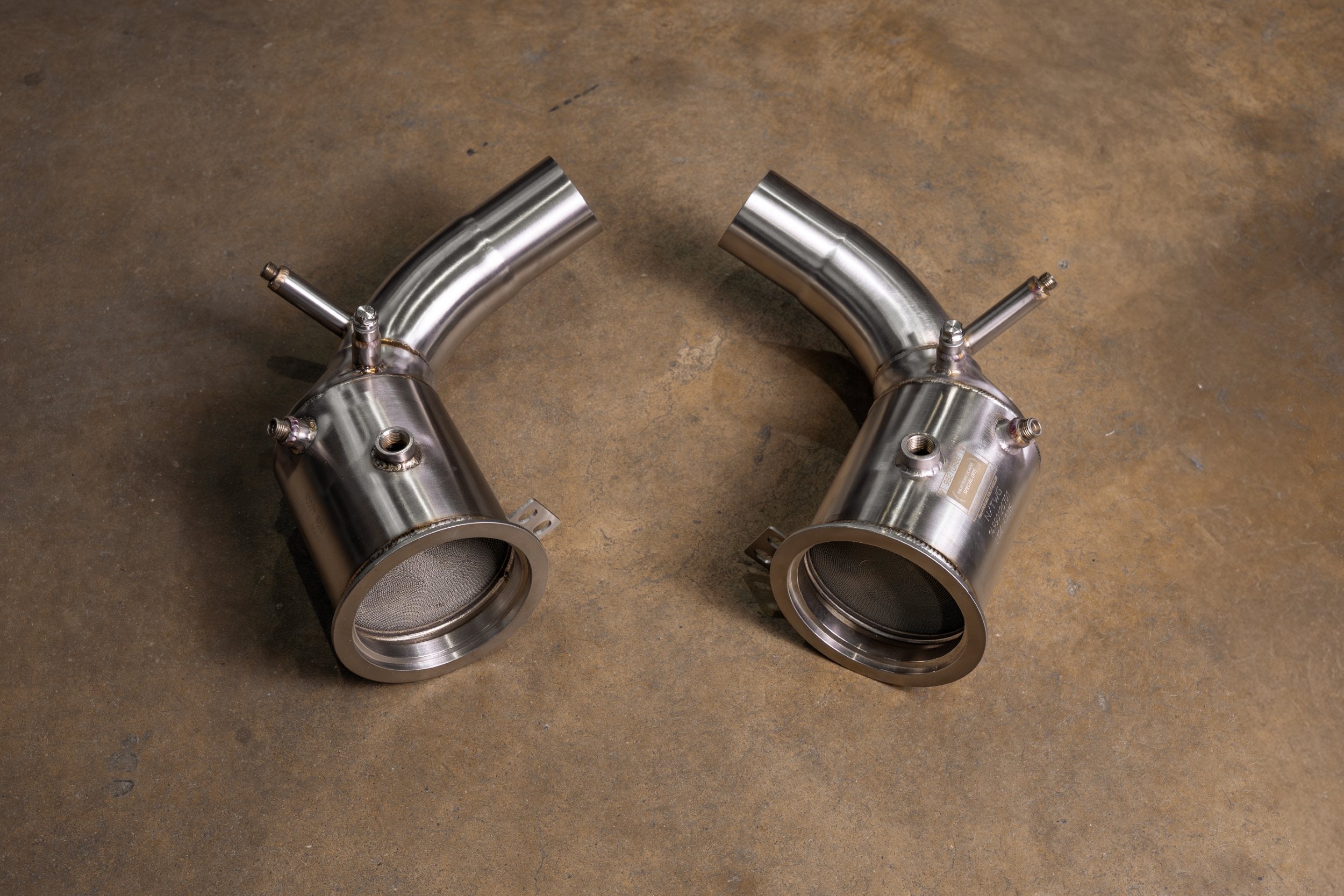 400 Cell Catted Down Pipes For Porsche 992 Turbo / Turbo S