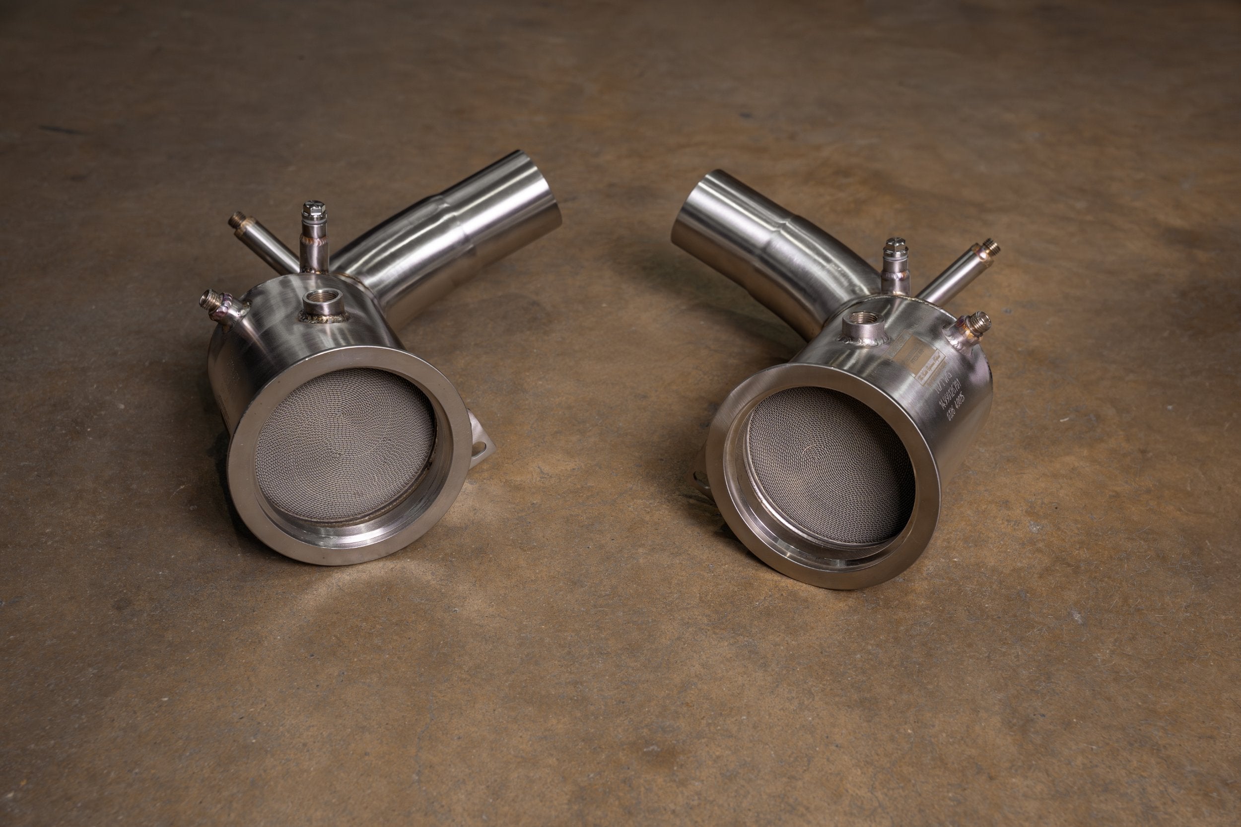 400 Cell Catted Down Pipes For Porsche 992 Turbo / Turbo S