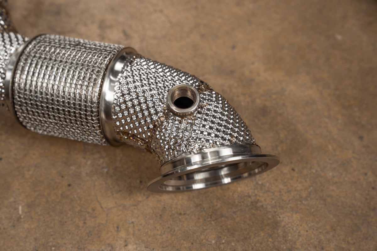 Valvetronic Designs Ferrari 488 GTB / Pista 400 cell catted downpipes - view 3