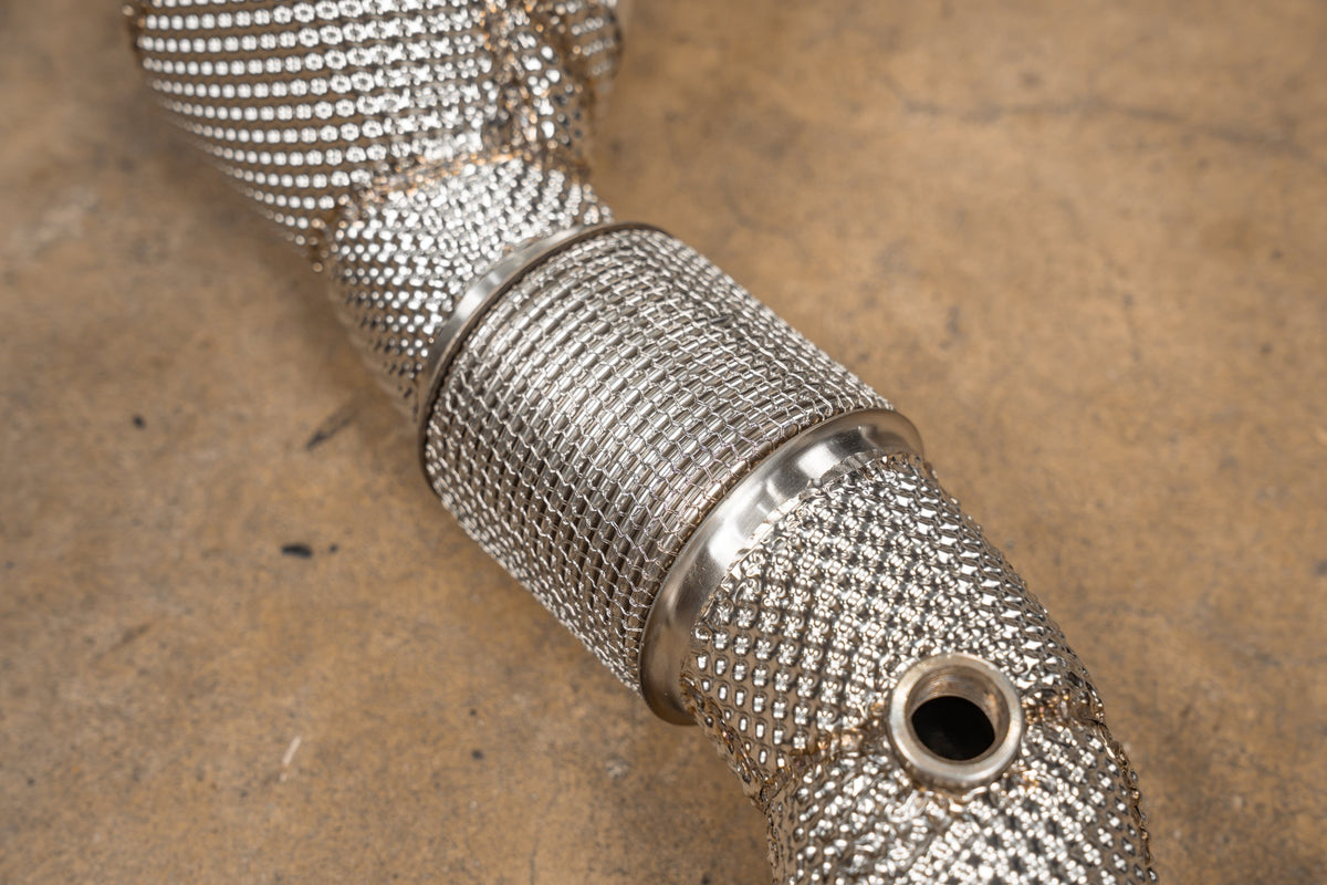Valvetronic Designs Ferrari 488 GTB / Pista 400 cell catted downpipes - view 5