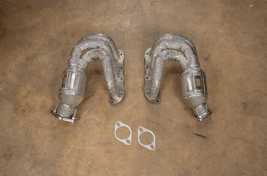 Valvetronic Designs Porsche 981 Boxster / Cayman 400 cell catted headers - view 1